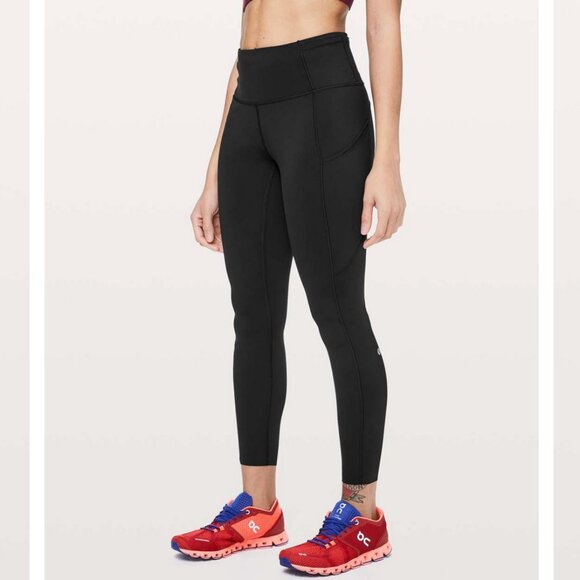 Lululemon Fast & Free 7/8 Tight Black 8 - Picture 2 of 10